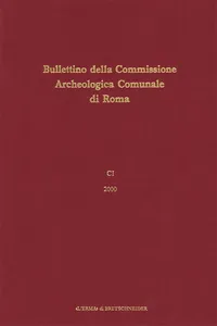 Bullettino della Commissione Archeologica Comunale di Roma. 101, 2000_cover