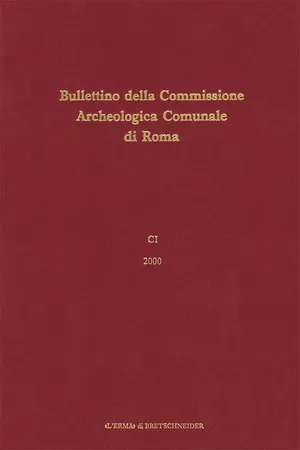 Bullettino della Commissione Archeologica Comunale di Roma. 101, 2000