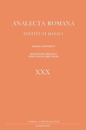 Analecta Romana Instituti Danici, XXX (2004)