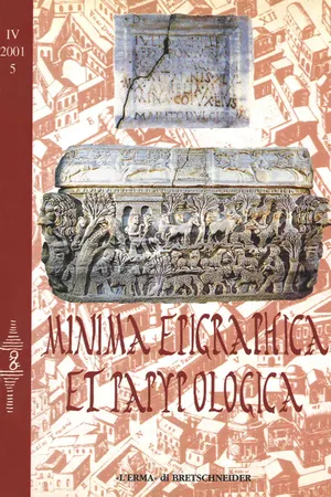 Minima Epigraphica et Papyrologica. Anno IV, 2001, fasc. 5
