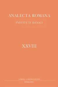 Analecta Romana Instituti Danici, XXVII_cover