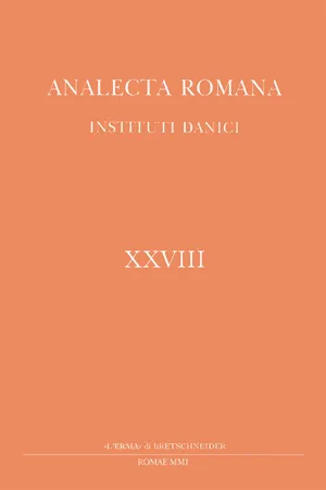 Analecta Romana Instituti Danici, XXVIII (2001)