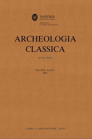 Archeologia Classica, n.s. II, 6, vol. 67, 2016