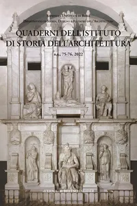 Quaderni dell'Istituto di Storia dell'Architettura. n.s. 75-76, 2022_cover