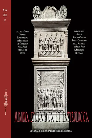 Minima Epigraphica et Papyrologica. Anno XXV. 2022 fasc. 27