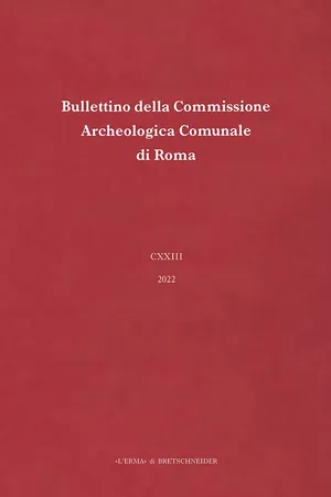 Bullettino della Commissione Archeologica Comunale di Roma. 123, 2022
