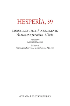 Hesperìa, 39. Nuova serie periodica - 3/2021