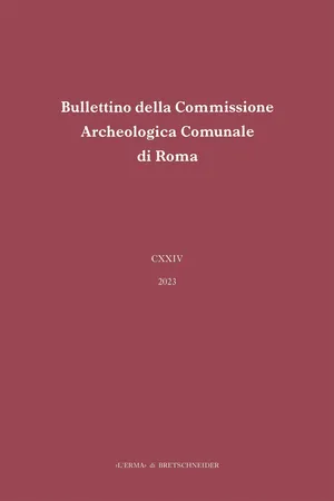 Bullettino della Commissione Archeologica Comunale di Roma. 124, 2023