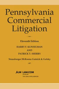 Pennsylvania Commercial Litigation Eleventh Edition