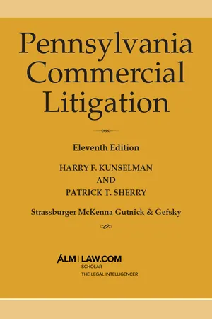 Pennsylvania Commercial Litigation Eleventh Edition (2026)