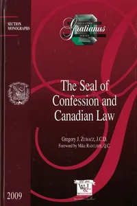 The Seal of Confession and Canadian Law_cover