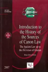 Introduction to the History of Sources of Canon Law