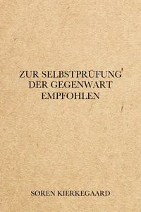 Zur Selbstprüfung der Gegenwart empfohlen