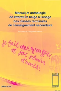 Manuel et anthologie de littérature belge à l'usage des classes terminales de l'enseignement secondaire_cover