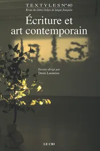 Écriture et art contemporain_cover