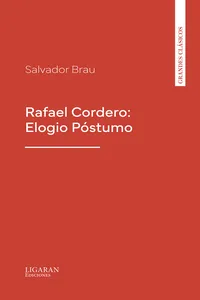 Rafael Cordero: Elogio Póstumo_cover