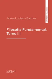 Filosofía Fundamental, Tomo III_cover