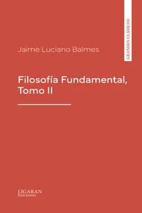Filosofía Fundamental, Tomo II_cover
