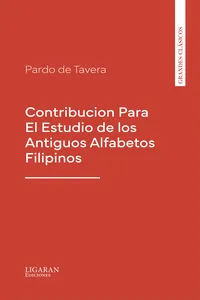 Contribucion Para El Estudio de los Antiguos Alfabetos Filipinos_cover