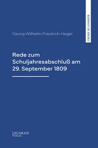 Rede zum Schuljahresabschluß am 29. September 1809_cover