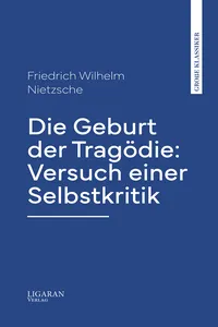 Die Geburt der Tragödie: Versuch einer Selbstkritik_cover