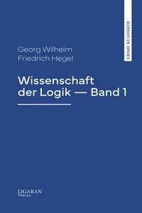 Wissenschaft der Logik — Band 1_cover