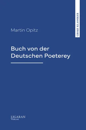 Buch von der Deutschen Poeterey