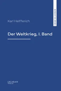 Der Weltkrieg, I. Band_cover