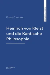 Heinrich von Kleist und die Kantische Philosophie_cover