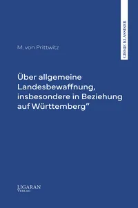 Über allgemeine Landesbewaffnung, insbesondere in Beziehung auf Württemberg"_cover