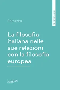 La filosofia italiana nelle sue relazioni con la filosofia europea_cover