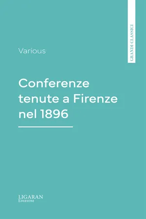 Conferenze tenute a Firenze nel 1896