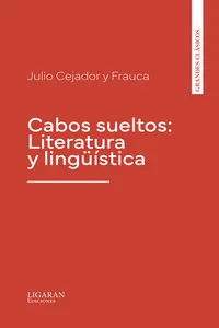 Cabos sueltos: Literatura y lingüística_cover