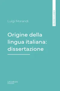 Origine della lingua italiana: dissertazione_cover