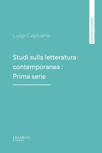 Studi sulla letteratura contemporanea : Prima serie_cover