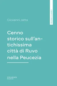 Cenno storico sull'antichissima città di Ruvo nella Peucezia_cover