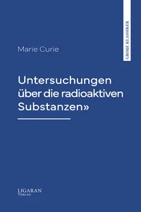 Untersuchungen über die radioaktiven Substanzen"_cover