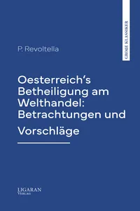 Oesterreich's Betheiligung am Welthandel: Betrachtungen und Vorschläge_cover