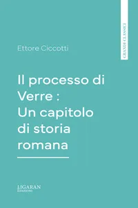 Il processo di Verre : Un capitolo di storia romana_cover