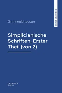 Simplicianische Schriften, Erster Theil_cover