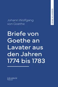 Briefe von Goethe an Lavater aus den Jahren 1774 bis 1783_cover