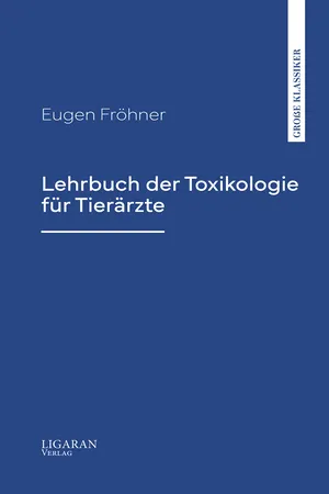 Lehrbuch der Toxikologie für Tierärzte