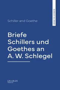 Briefe Schillers und Goethes an A. W. Schlegel_cover