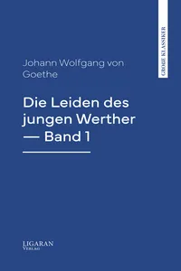 Die Leiden des jungen Werther — Band 1_cover