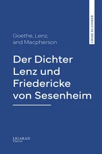 Der Dichter Lenz und Friedericke von Sesenheim_cover