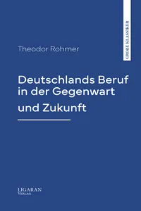 Deutschlands Beruf in der Gegenwart und Zukunft_cover