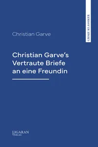 Christian Garve's Vertraute Briefe an eine Freundin_cover