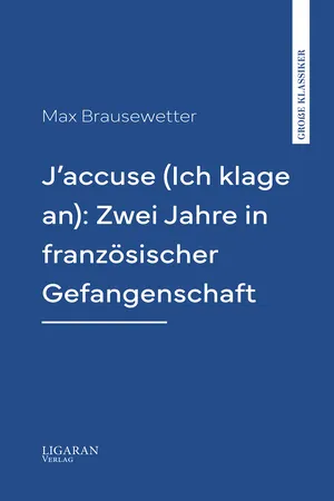 J'accuse (Ich klage an): Zwei Jahre in französischer Gefangenschaft