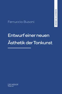 Entwurf einer neuen Ästhetik der Tonkunst