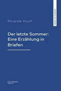 Der letzte Sommer: Eine Erzählung in Briefen_cover